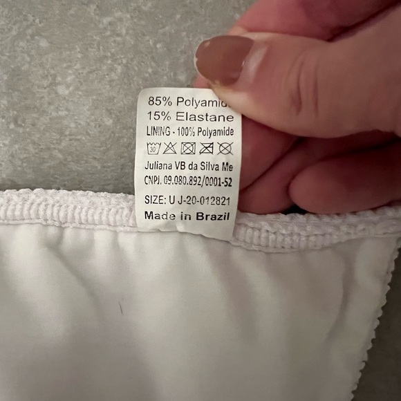 Booty by Brabants White Triangle Swim Top - Picture 3 of 5